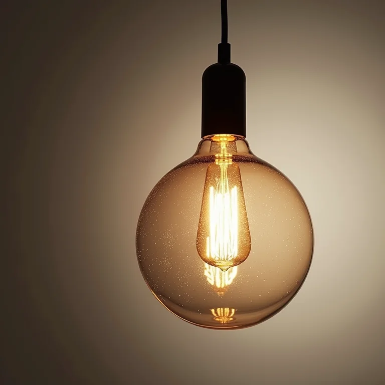 Detalhe de pendente de vidro para cozinha