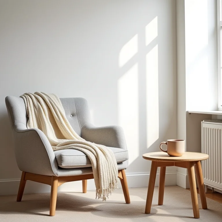 Detalhes do design escandinavo: simplicidade e conforto.