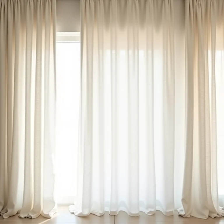 Diferentes estilos de cortinas de linho