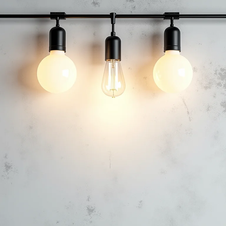 Diferentes opções de iluminação para sala de jantar industrial.