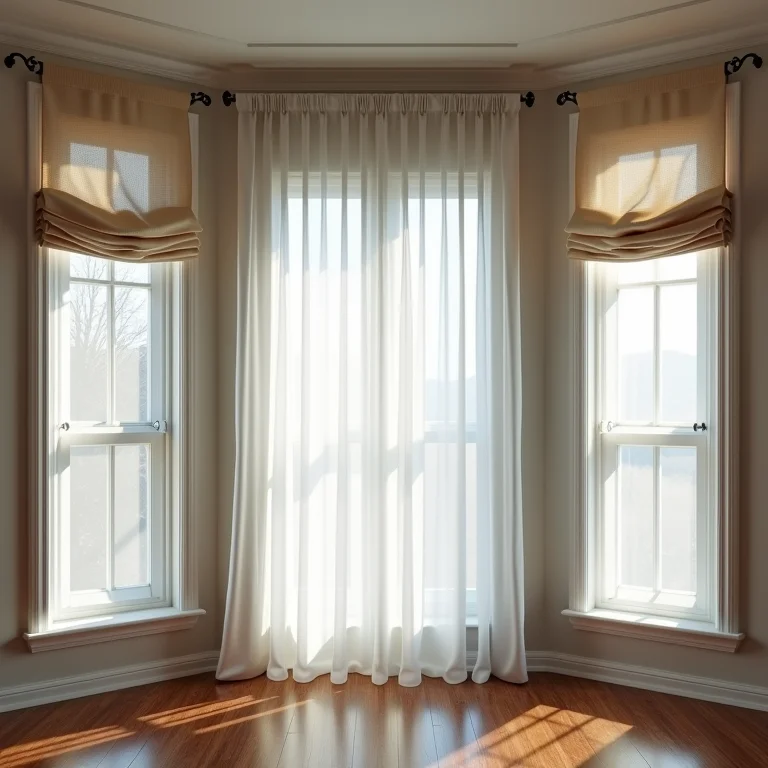 Diferentes tipos de cortina blecaute (rolo, prega, romana).