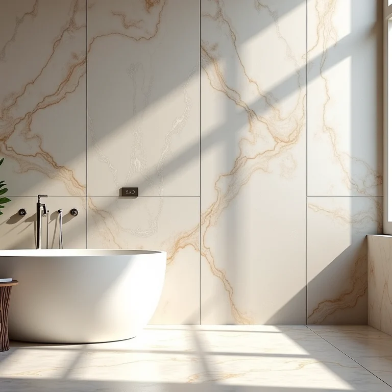 Diferentes tipos de revestimentos para banheiro: cerâmica, porcelanato e mármore