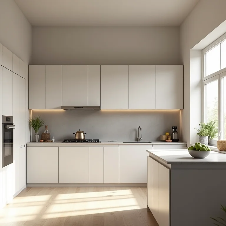 Eletrodomésticos desproporcionais em cozinha pequena