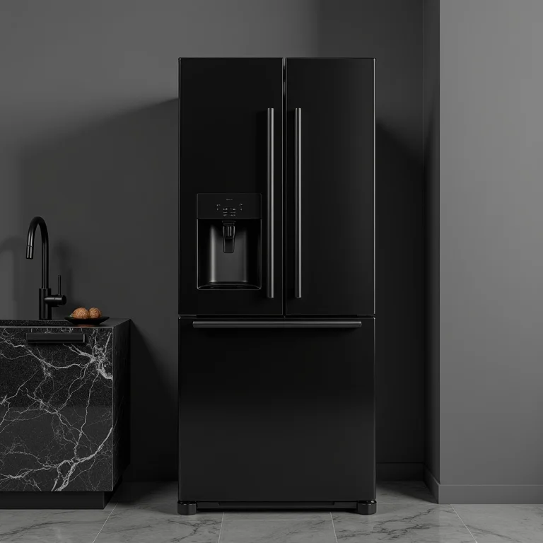 Eletrodomésticos e metais pretos para cozinha preta total.