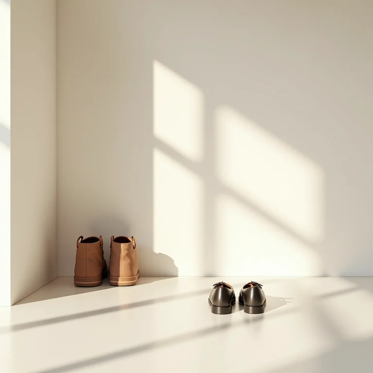 Entrada minimalista com sapateira pequena, mostrando espaço disponível