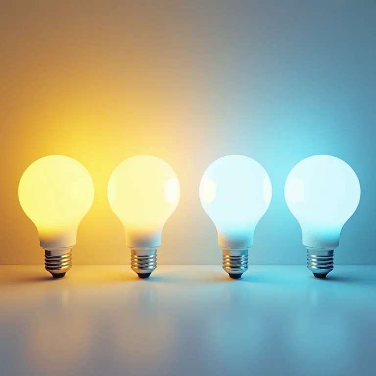 Escala Kelvin: lâmpadas de luz quente a luz fria