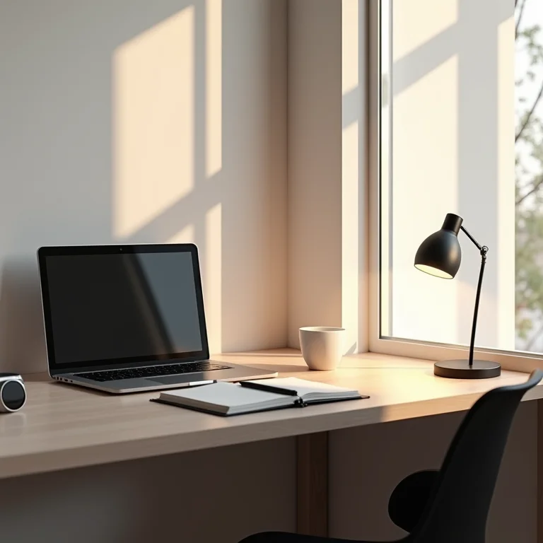 Escrivaninha de canto minimalista