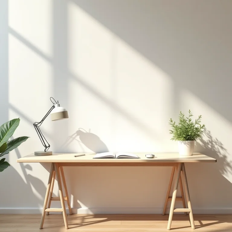 Escrivaninha minimalista com design funcional e elegante