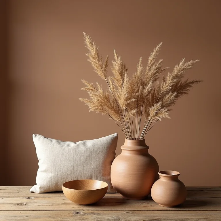 Espectro de tonalidades terrosas para decoração