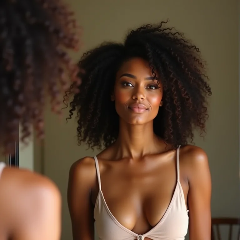 Espelho grande ampliando banheiro pequeno