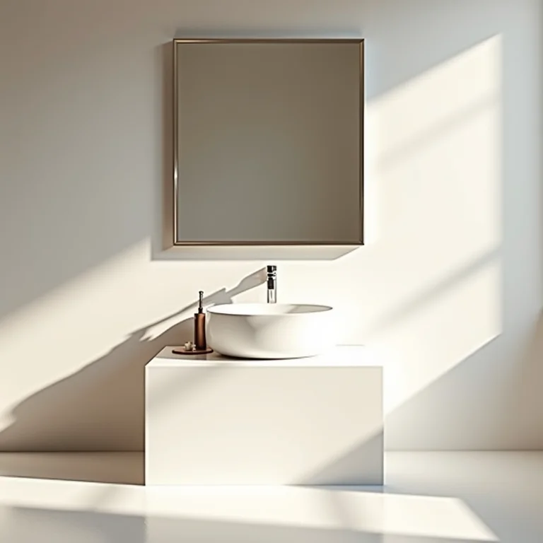 Espelho grande em banheiro pequeno ampliando o espaço