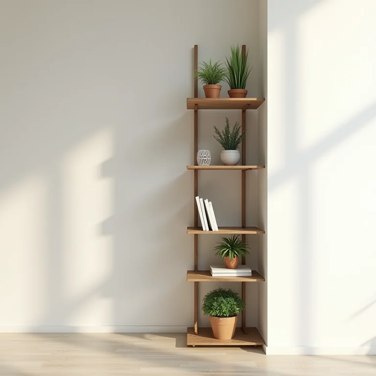 Estante de canto minimalista