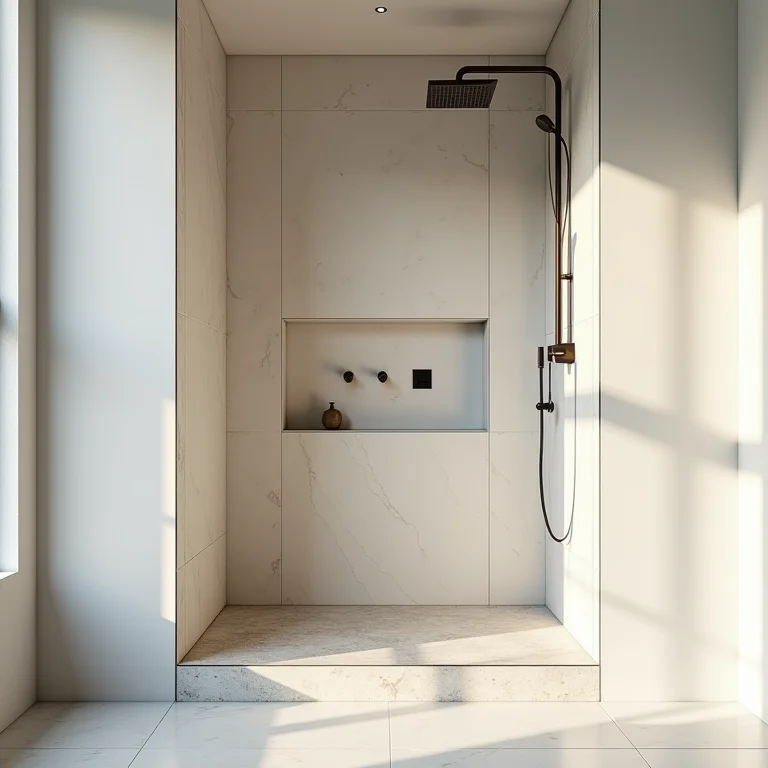 Estrutura interna de um nicho embutido no banheiro