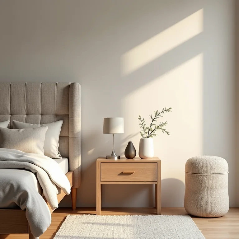 Excesso de móveis em quarto pequeno: menos é mais.