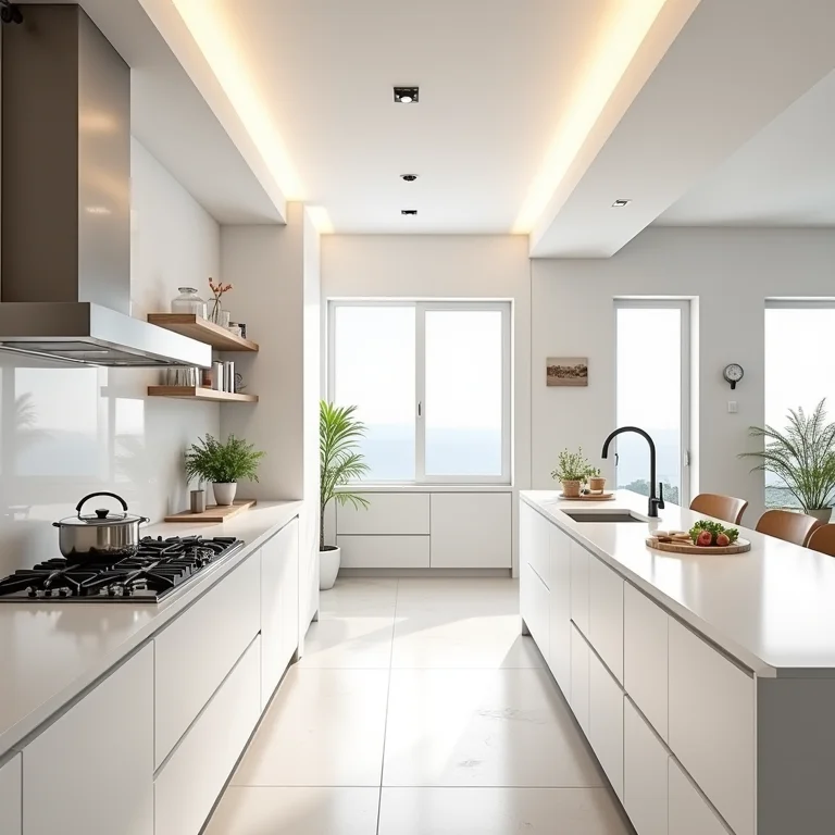 Exemplos de layouts de cozinha respeitando o triângulo de trabalho