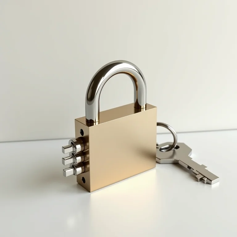 Fechadura de tetra e sua chave multiponto