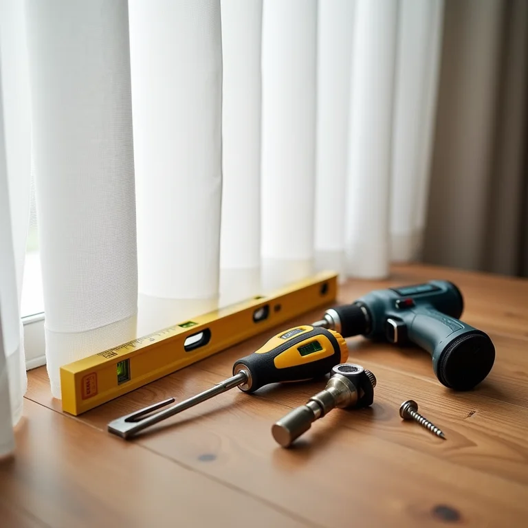 Ferramentas necessárias para instalar uma cortina.