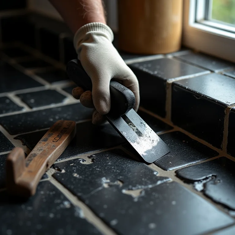Ferramentas para instalação de azulejo de metrô preto e aplicação de rejunte