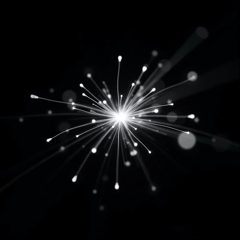 Fibras ópticas iluminadas em close-up