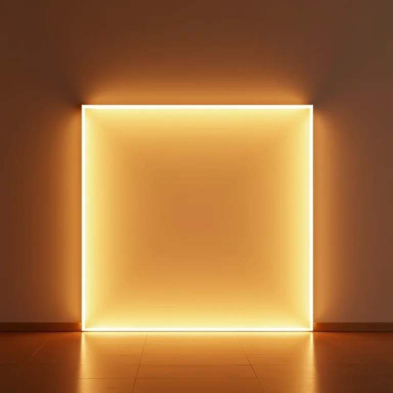 Fitas de LED criando ambiente aconchegante em quarto.