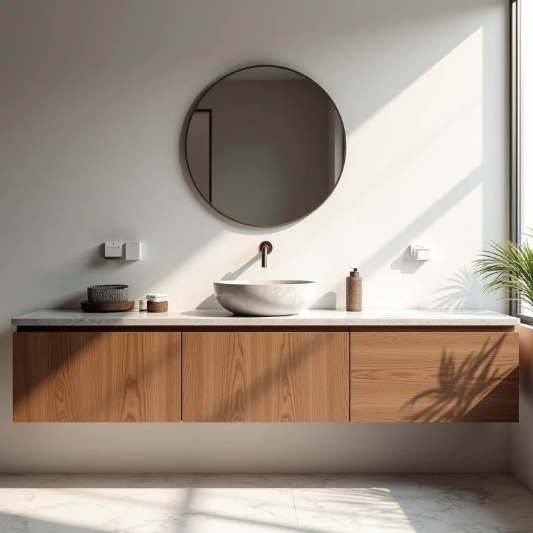 Gabinete com cuba sobreposta por material: madeira, mármore, metal