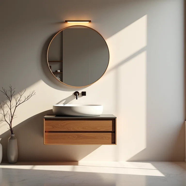 Gabinete sob medida escondendo o cano do vaso