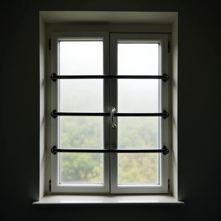 Grade de janela com espaçamento excessivo entre as barras