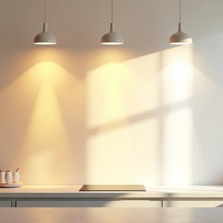 Gráfico de temperatura de cor para iluminação de cozinha