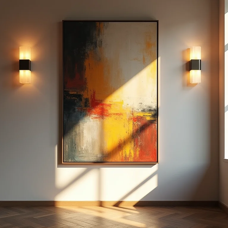 Iluminação de quadro abstrato