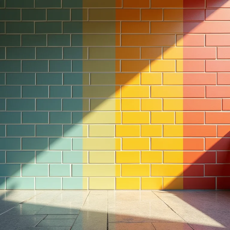 Iluminação e cores de azulejo de metrô