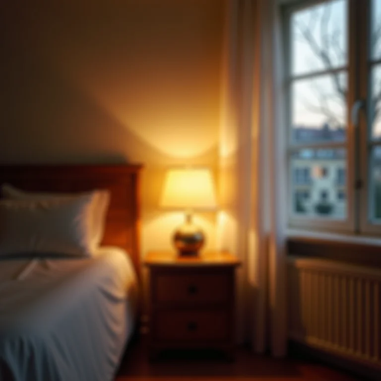 Iluminação estratégica em quarto pequeno