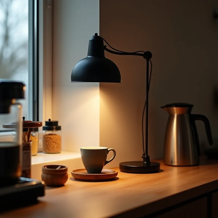 Iluminação perfeita para cantinho do café