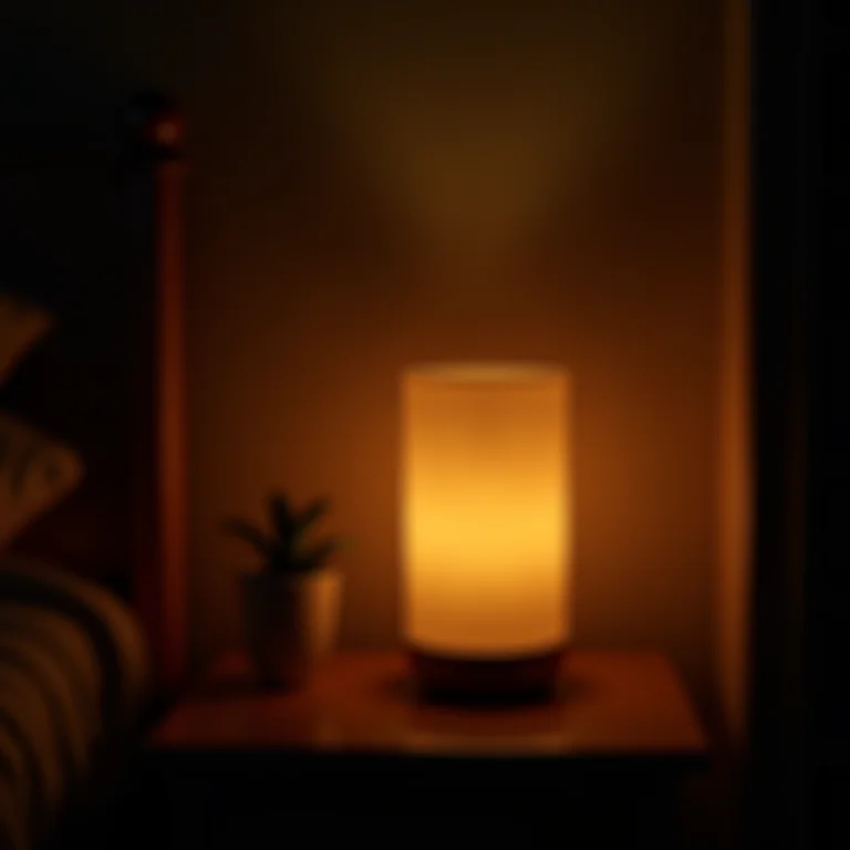 Iluminação suave e aconchegante em um quarto Japandi