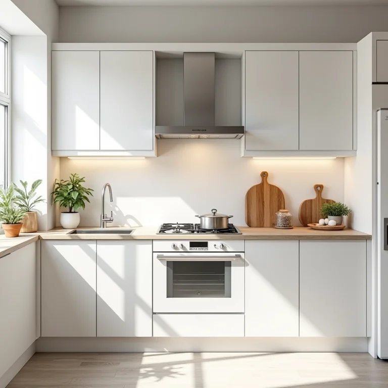 Ilustração do triângulo de trabalho em uma cozinha planejada