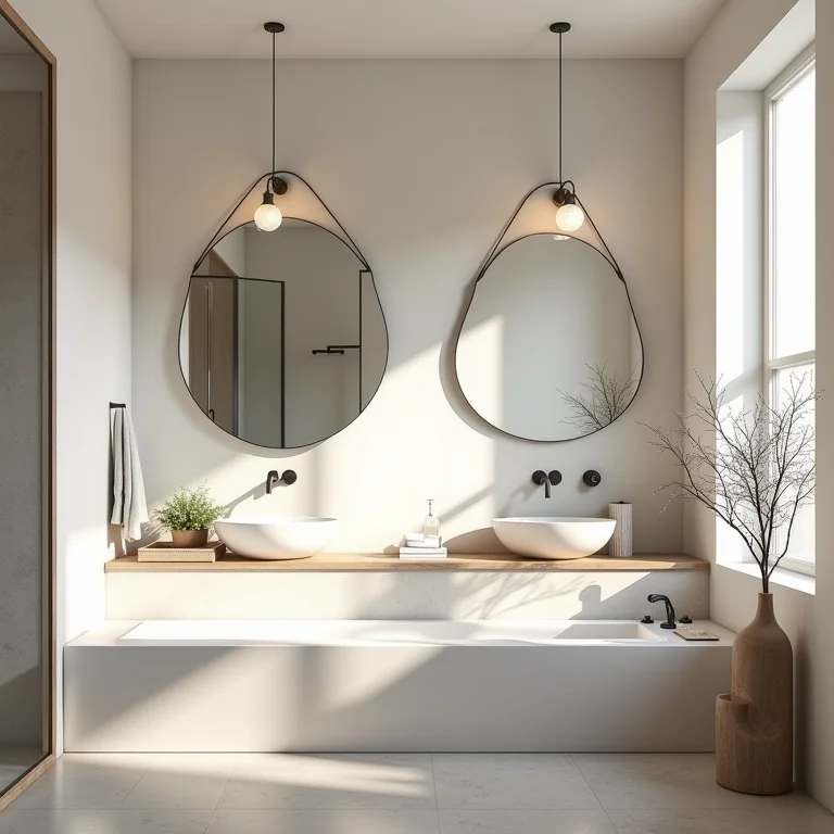 Inspirações de banheiros com cuba de sobrepor redonda