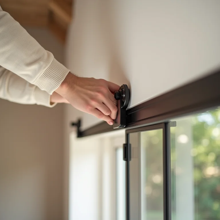 Instalação de trilho para porta de correr