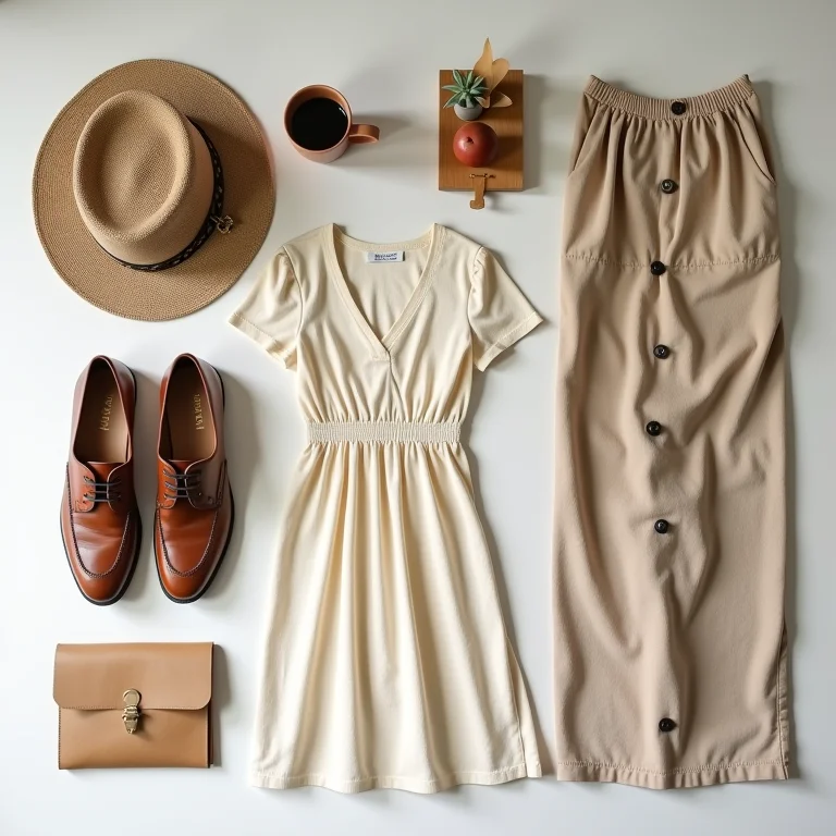 Itens organizados para um bazar online