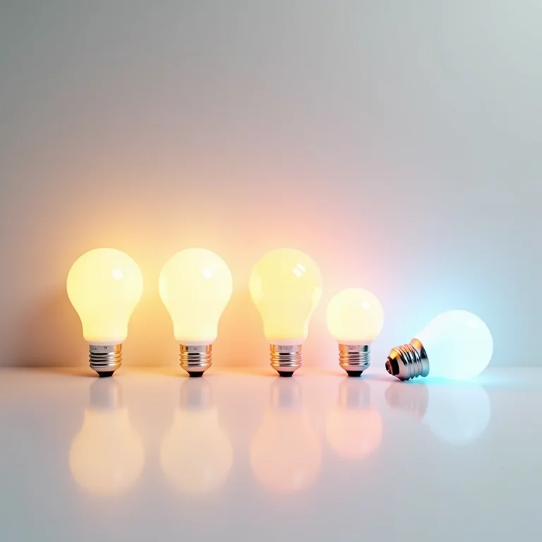 Lâmpadas com diferentes temperaturas de cor