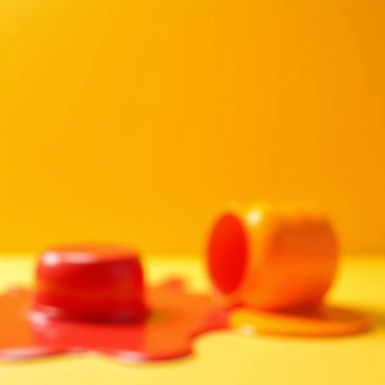 Latas de tinta em cores quentes e vibrantes.