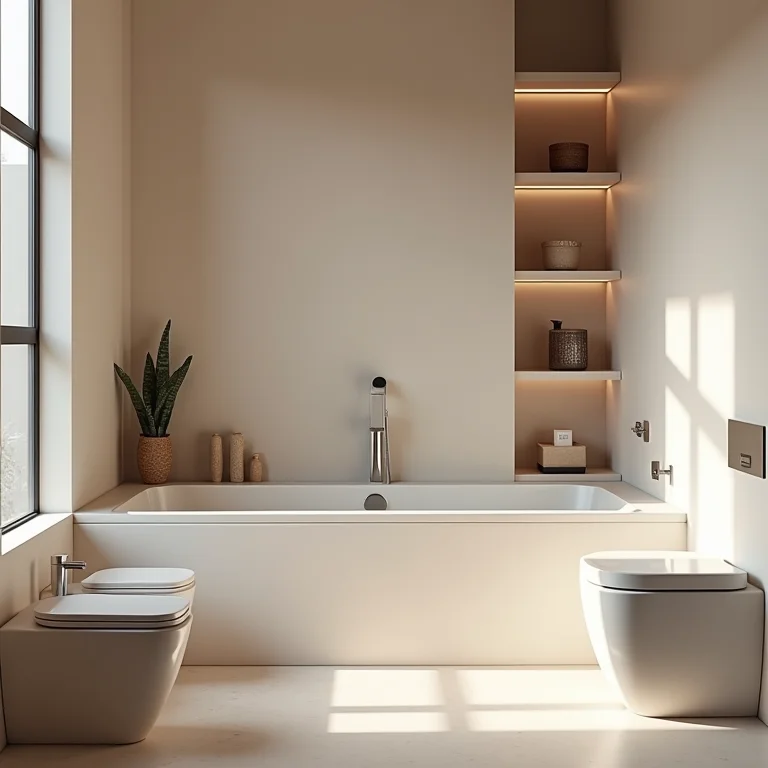 Layouts para banheiros compactos com diferentes tipos de box