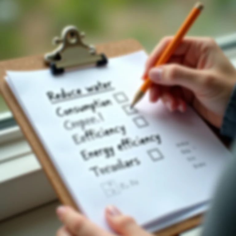 Lista de metas para reforma sustentável