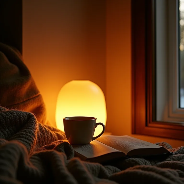 Luz quente: ambiente aconchegante com iluminação amarelada