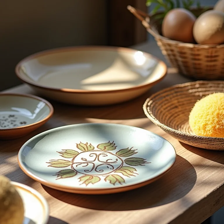 Materiais artesanais para decoração mediterrânea.