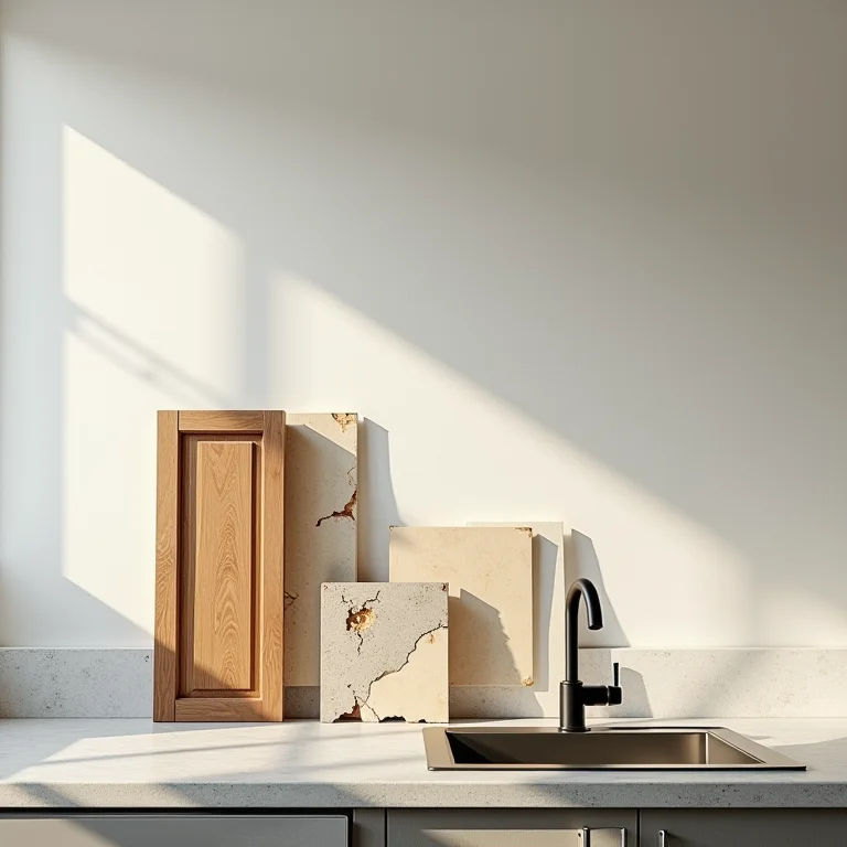 Materiais de baixa qualidade para cozinha em close