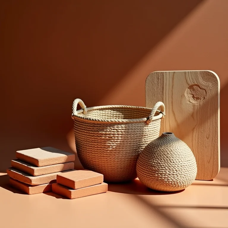 Materiais naturais e texturas aconchegantes em cozinha provençal