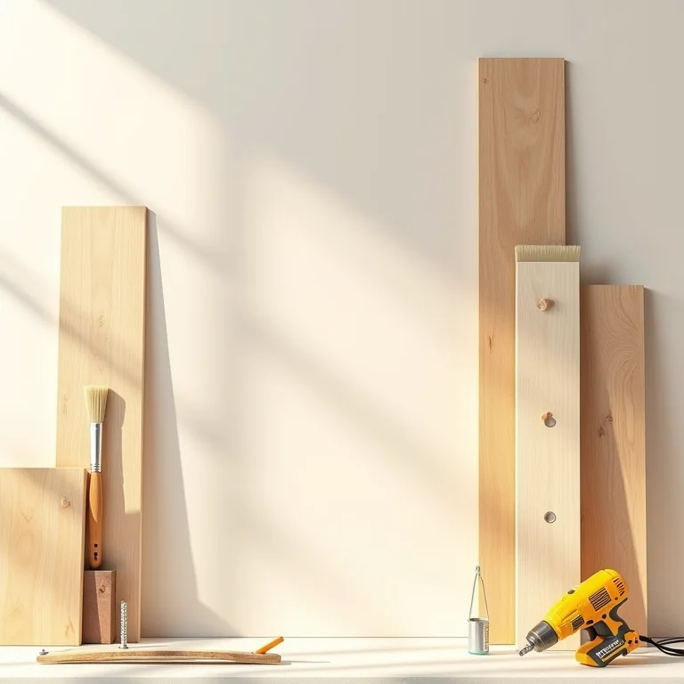 Materiais necessários para construir prateleiras DIY