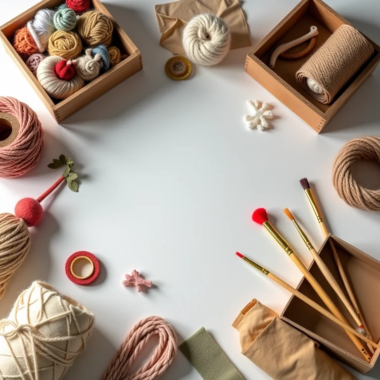 Materiais para projetos de organização DIY