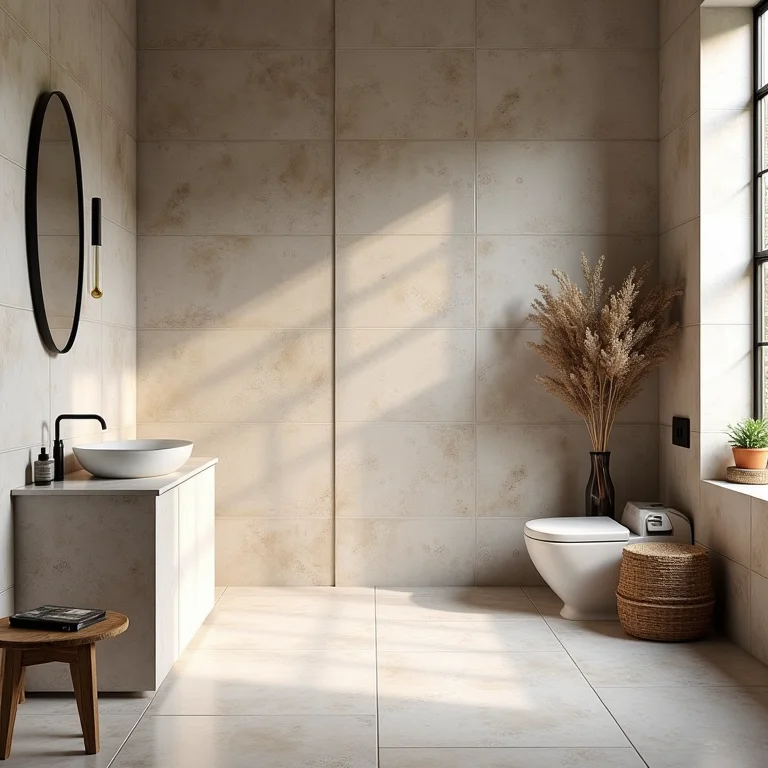 Materiais resistentes à umidade para banheiro rústico