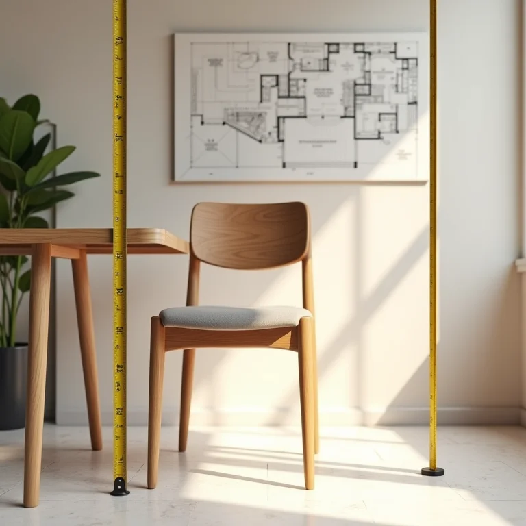 Medindo móveis para sala de jantar