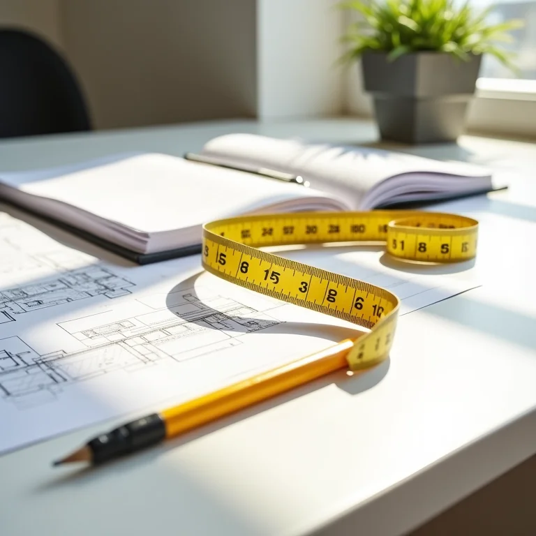 Medindo o espaço para área gourmet.